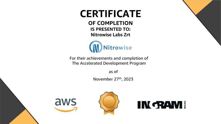 A Nitrowise Labs Rekordidő Alatt Teljesítette Az AWS Accelerated Development Programját